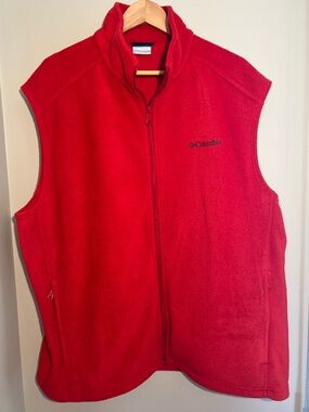 Columbia Red Fleece Vest